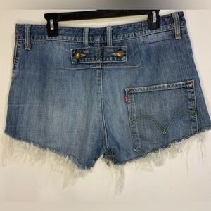 Levi's Engineered Vintage Denim Shorts Unique Style Distressed Streetwear Boho